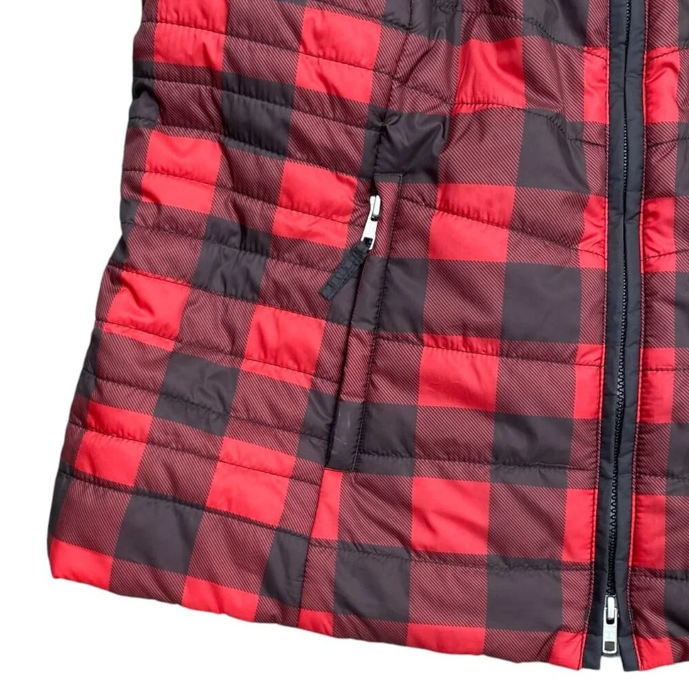 Talbots Quilted Sherpa Lined Buffalo Plaid Vest Country Cabin Outdoor HIking-X - Picture 4 of 16